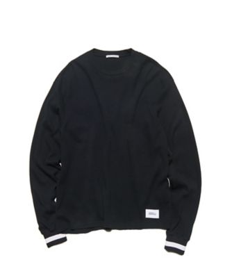 カットソー COLOR RIBBED WAFFLE CREWNECK