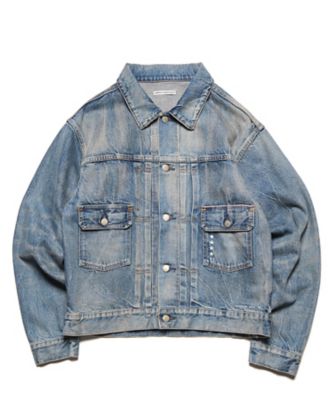 未使用級　uniform experiment 　デニムジャケット　ベージュ ブルゾン DAMAGED DENIM TRUCKER JACKET