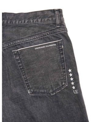 デニム DAMAGED DENIM WIDEーFIT JEANS UE