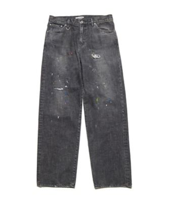 デニムワイヤーバスケット★①即購入禁止です。 デニム DAMAGED DENIM WIDEーFIT JEANS UE