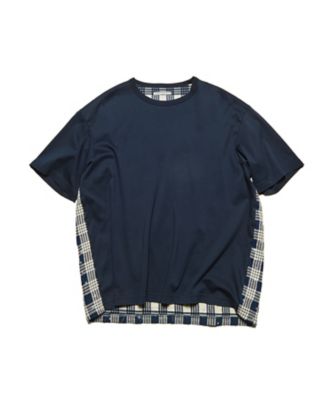 Tシャツ STAR PRINT CHECK PANELED WIDE
