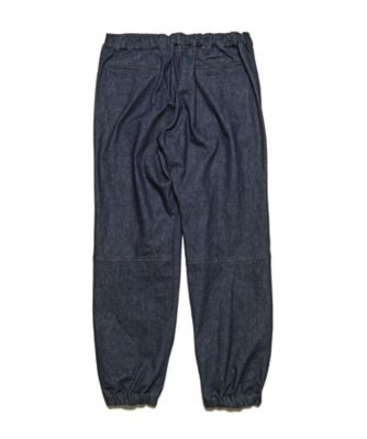 パンツ HIGH STRETCH DENIM HEM SHIRRING