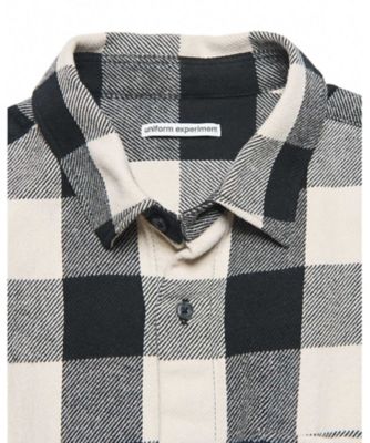 シャツ LINE FLANNEL CHECK DRAWCORD