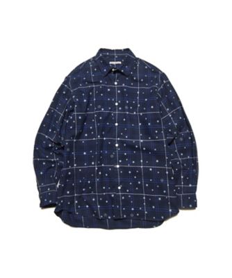 シャツ STAR PRINT CHECK SHIRT UEー