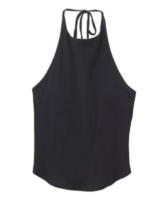 トップス CLANE HALTER NECK CUP IN TOPS BLACK HALTER NECK CUP IN RIB TOPS 19105ー