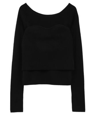 BUSTIER SET KNIT TOPS 19106ー2102