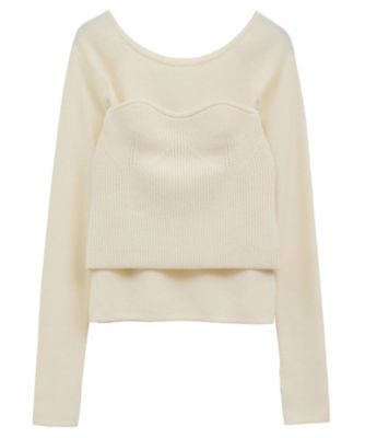 BUSTIER SET KNIT TOPS 19106ー2102