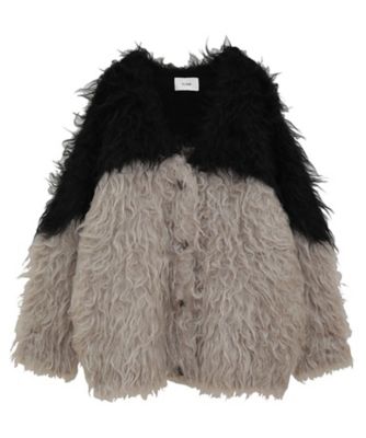 CLANE (Women)/クラネ BI COLOR SHAGGY KNIT CARDIGAN 19106ー2152 MIX トップス【三越伊勢丹/公式】