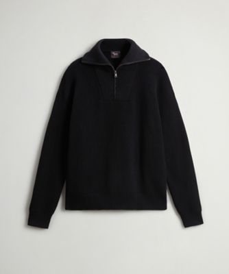 ＜WOOLRICH＞コットンハーフジップモックネック　／　ＣＯＴＴＯＮ　ＨＡＬＦ　ＺＩＰ　ＭＯＣＫ　ＮＥＣＫ　ＢＬＫＮ０３６６