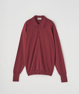 ＜JOHN SMEDLEY (Men)＞クラシック長袖ニットポロシャツ　３０Ｇ　ＥＡＳＹ　ＦＩＴ　ＤＯＲＳＥＴ