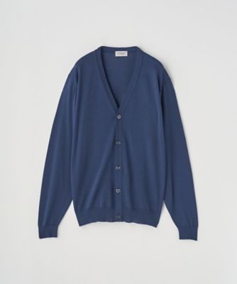 Vネック長袖ニットカーディガン 30G MODERN FIT
