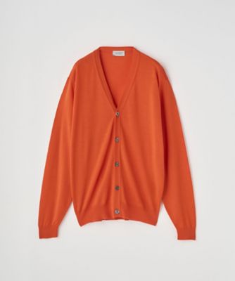 Vネック長袖ニットカーディガン 30G MODERN FIT