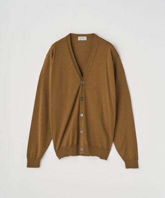 209 新品 ジョンスメドレー 25SS 新作 Ｖネックニットカーディガン M Vネック長袖ニットカーディガン 30G MODERN FIT