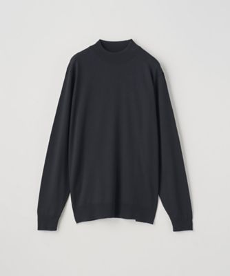 モックネック長袖ニットプルオーバー 30G MODERN FIT