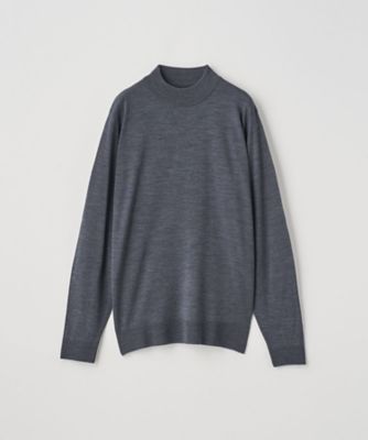 モックネック長袖ニットプルオーバー 30G MODERN FIT