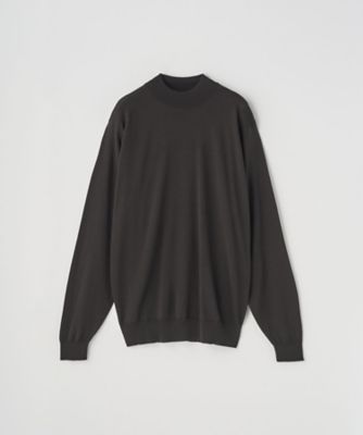 モックネック長袖ニットプルオーバー 30G MODERN FIT