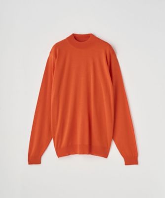 モックネック長袖ニットプルオーバー 30G MODERN FIT