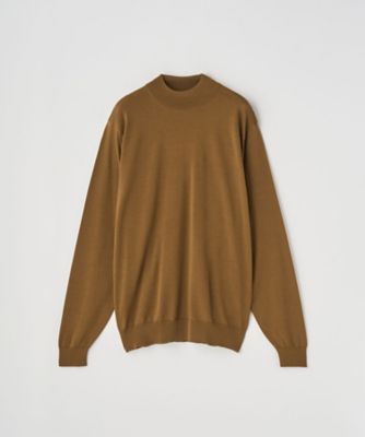 モックネック長袖ニットプルオーバー 30G MODERN FIT