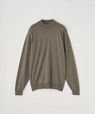 モックネック長袖ニットプルオーバー 30G MODERN FIT