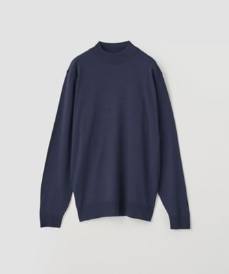 モックネック長袖ニットプルオーバー 30G MODERN FIT