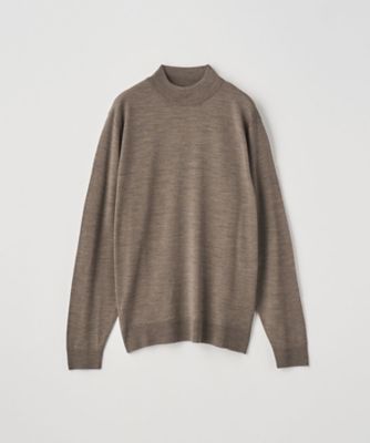 モックネック長袖ニットプルオーバー 30G MODERN FIT