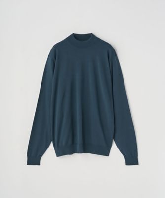 モックネック長袖ニットプルオーバー 30G MODERN FIT