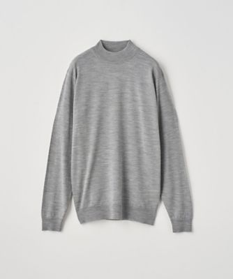 モックネック長袖ニットプルオーバー 30G MODERN FIT