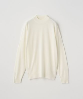 モックネック長袖ニットプルオーバー 30G MODERN FIT