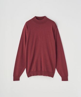 ＜JOHN SMEDLEY (Men)＞モックネック長袖ニットプルオーバー　３０Ｇ　ＭＯＤＥＲＮ　ＦＩＴ　ＫＩＬＤＡＹ