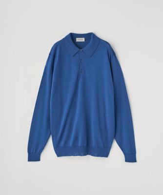 JOHN SMEDLEY　長袖ニットポロシャツ KNOLL 30G ネイビー　M JOHN SMEDLEY｜ジョンスメドレー日本公式