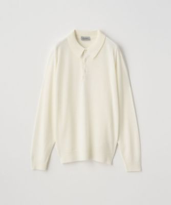 ＜JOHN SMEDLEY (Men)＞長袖ニットポロシャツ　３０Ｇ　ＭＯＤＥＲＮ　ＦＩＴ　ＫＮＯＬＬ