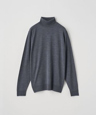 タートルネック長袖ニットプルオーバー 30G MODERN FIT