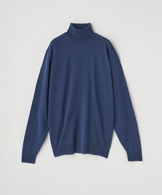 タートルネック長袖ニットプルオーバー 30G MODERN FIT