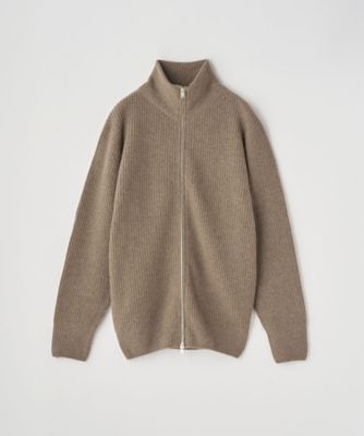 ジョンスメドレー　フルジップスタンドネック長袖ドライバーズニットジャケット カシミヤ混 フルジップスタンドネック長袖ドライバーズニット