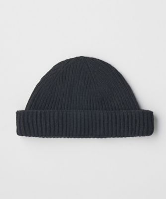 カシミヤ混 リブ編ニットキャップ 5G ORAM | JOHN SMEDLEY (Men