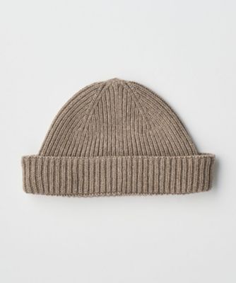 カシミヤ混 リブ編ニットキャップ 5G ORAM | JOHN SMEDLEY (Men