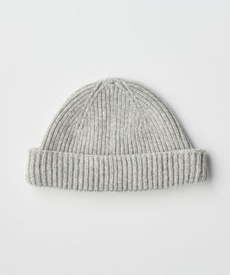 カシミヤ混 リブ編ニットキャップ 5G ORAM | JOHN SMEDLEY (Men