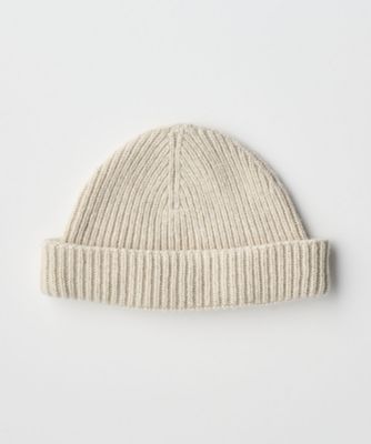 カシミヤ混 リブ編ニットキャップ 5G ORAM | JOHN SMEDLEY (Men