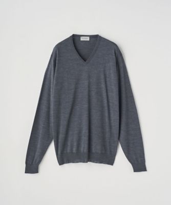 Vネック長袖ニットプルオーバー 30G MODERN FIT