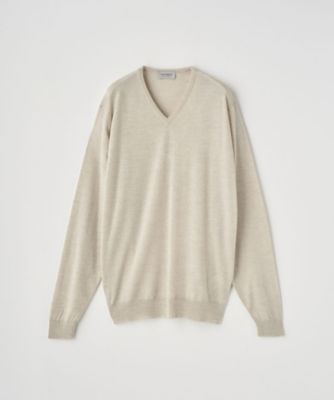 Vネック長袖ニットプルオーバー 30G MODERN FIT
