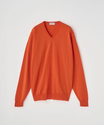 Vネック長袖ニットプルオーバー 30G MODERN FIT