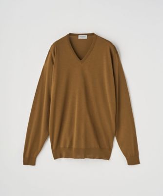 Vネック長袖ニットプルオーバー 30G MODERN FIT