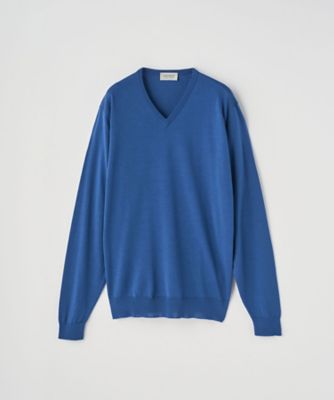 Vネック長袖ニットプルオーバー 30G MODERN FIT