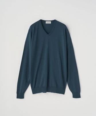 Vネック長袖ニットプルオーバー 30G MODERN FIT