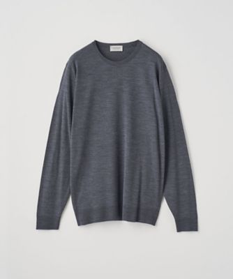 クルーネック長袖ニットプルオーバー 30G MODERN FIT
