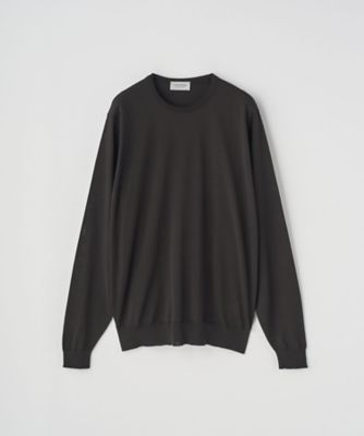 クルーネック長袖ニットプルオーバー 30G MODERN FIT