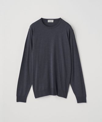 クルーネック長袖ニットプルオーバー 30G MODERN FIT