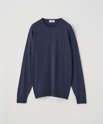 クルーネック長袖ニットプルオーバー 30G MODERN FIT