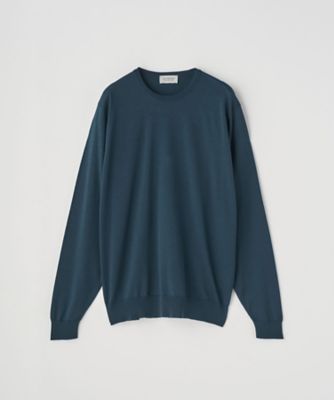 クルーネック長袖ニットプルオーバー 30G MODERN FIT