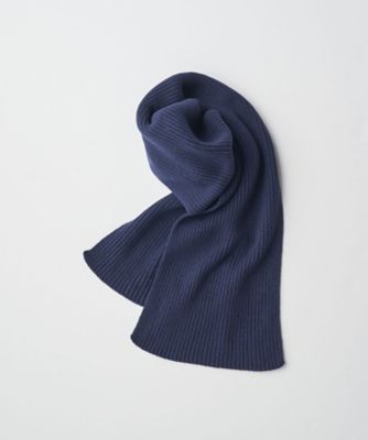 カシミヤ混 リブニットマフラー 5G STARK | JOHN SMEDLEY (Men